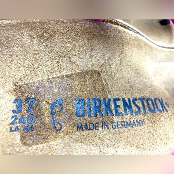 NWT Birkenstock Gizeh Dark Fuchsia Sandals Size 37/240 Germany - Picture 10 of 11